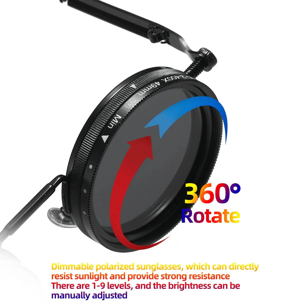 Metal Twist - Retro Round Steampunk ND Dimming Sunglasses