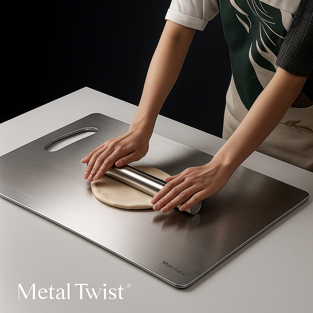 Premium Stainless Steel Kitchen Chopping Board Size Medium (35 x 31 cm)