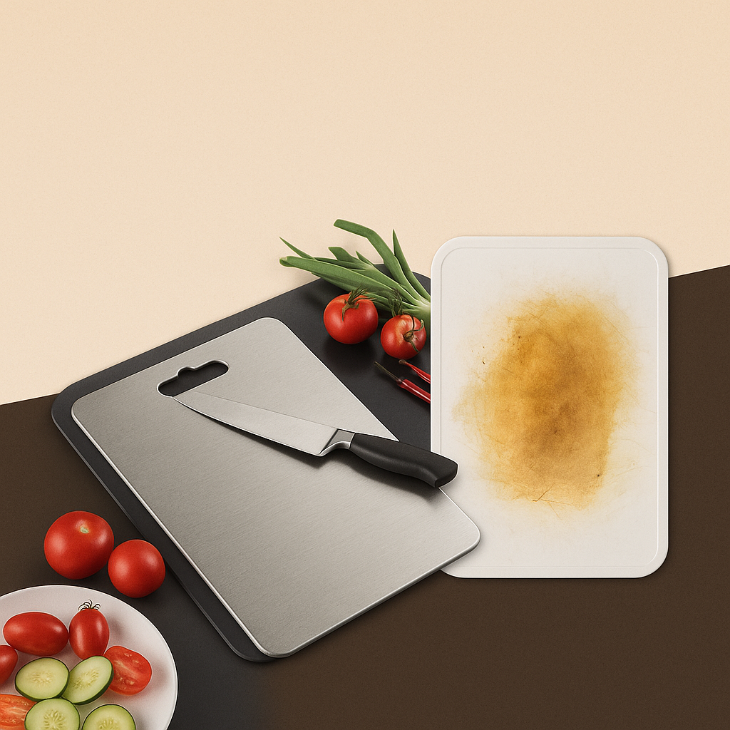 Premium Stainless Steel Kitchen Chopping Board Size Medium (35 x 31 cm)