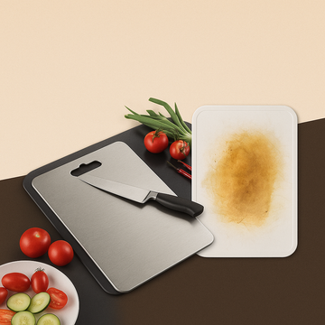 Premium Stainless Steel Kitchen Chopping Board Size Medium (35 x 31 cm)