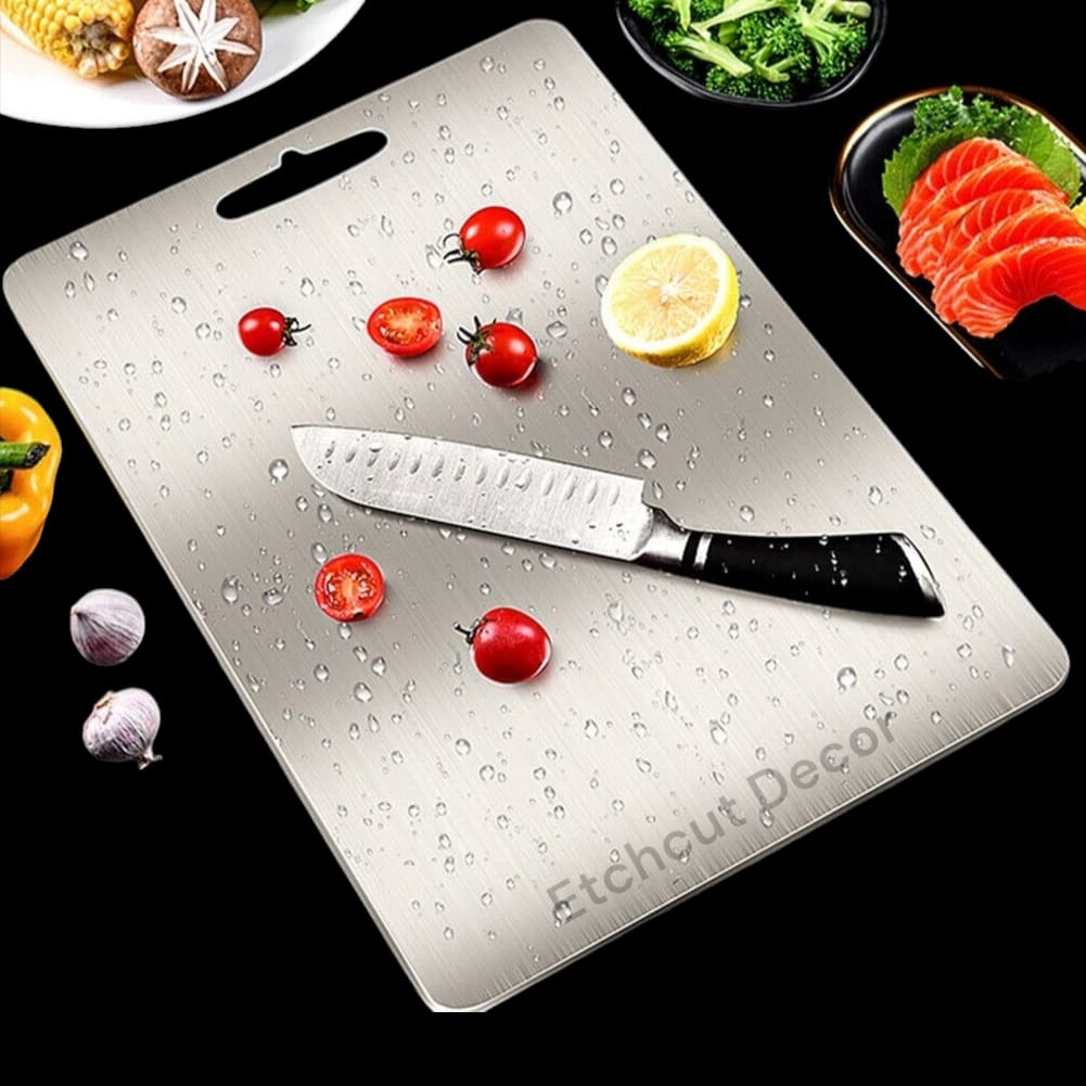 Premium Stainless Steel Kitchen Chopping Board Size Medium (35 x 31 cm)